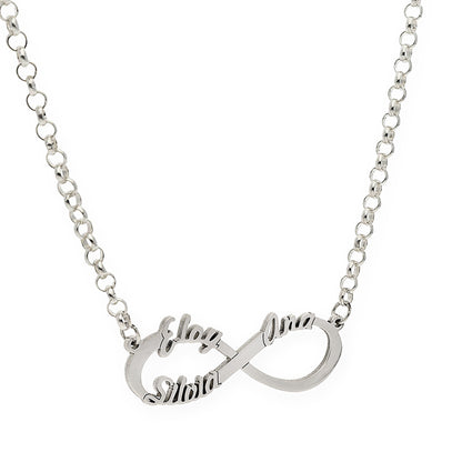 Colgante Infinito con Nombres de Plata 925