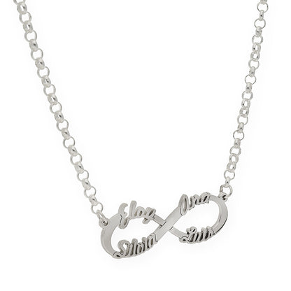 Colgante Infinito con Nombres de Plata 925