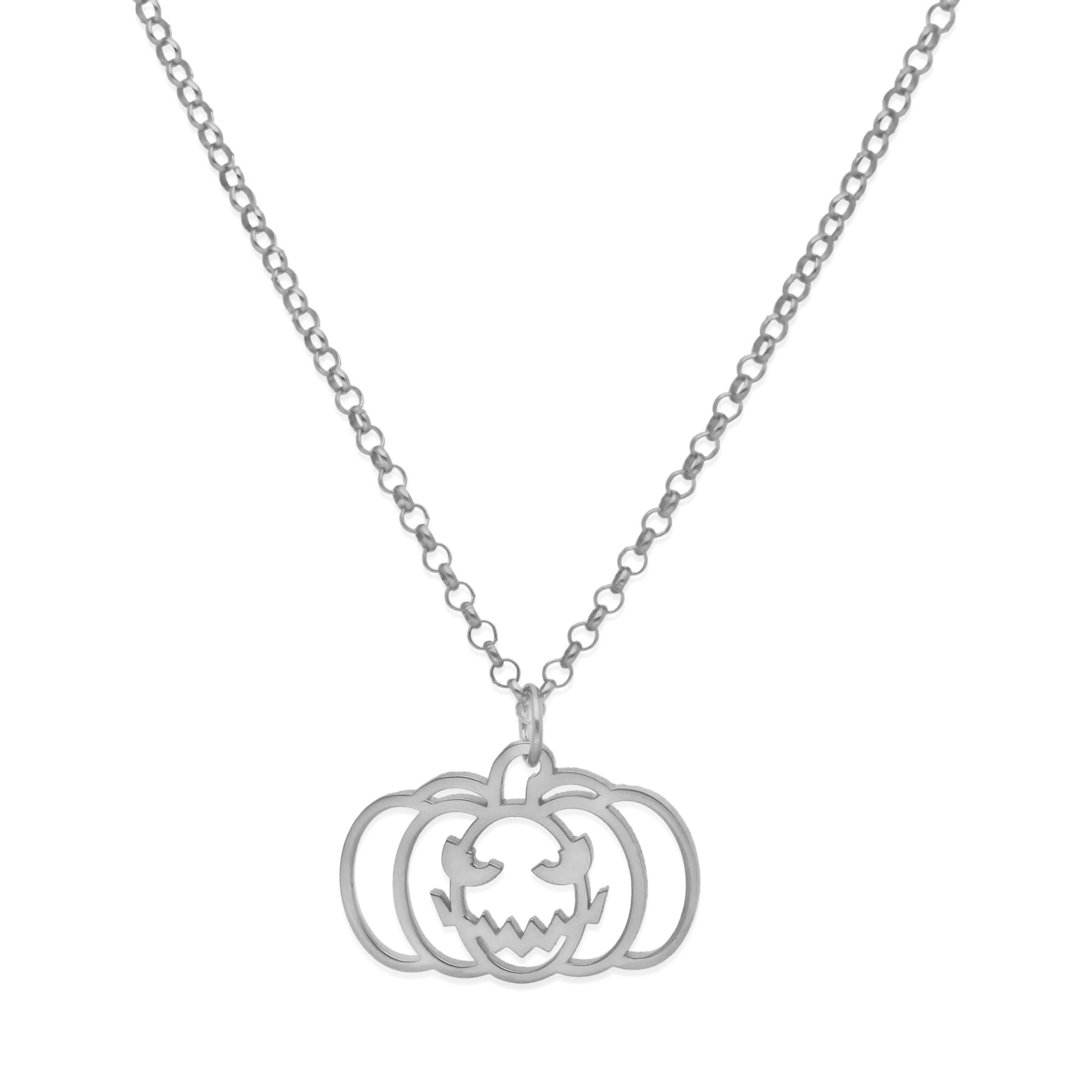 Collar Calabaza Dije Inicial en Plata 925  y Baño Oro Rosa 18k