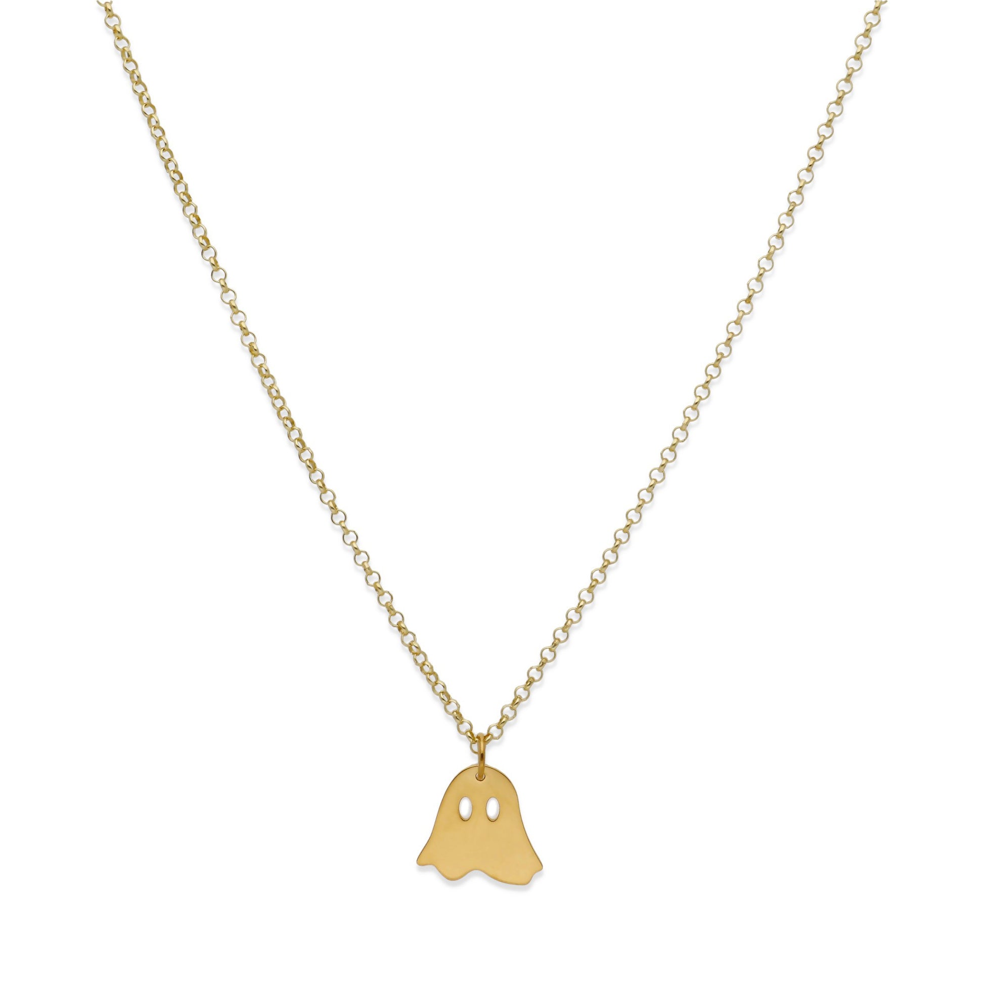 Collar Nombre Fantasma en Plata 925 Y Baño Oro 18k