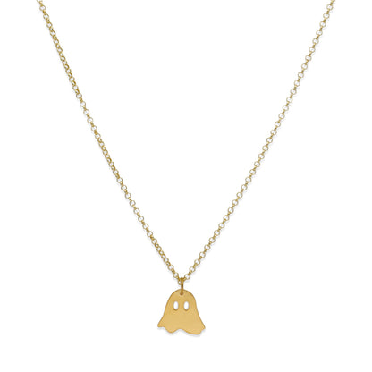 Collar Nombre Fantasma en Plata 925 Y Baño Oro 18k