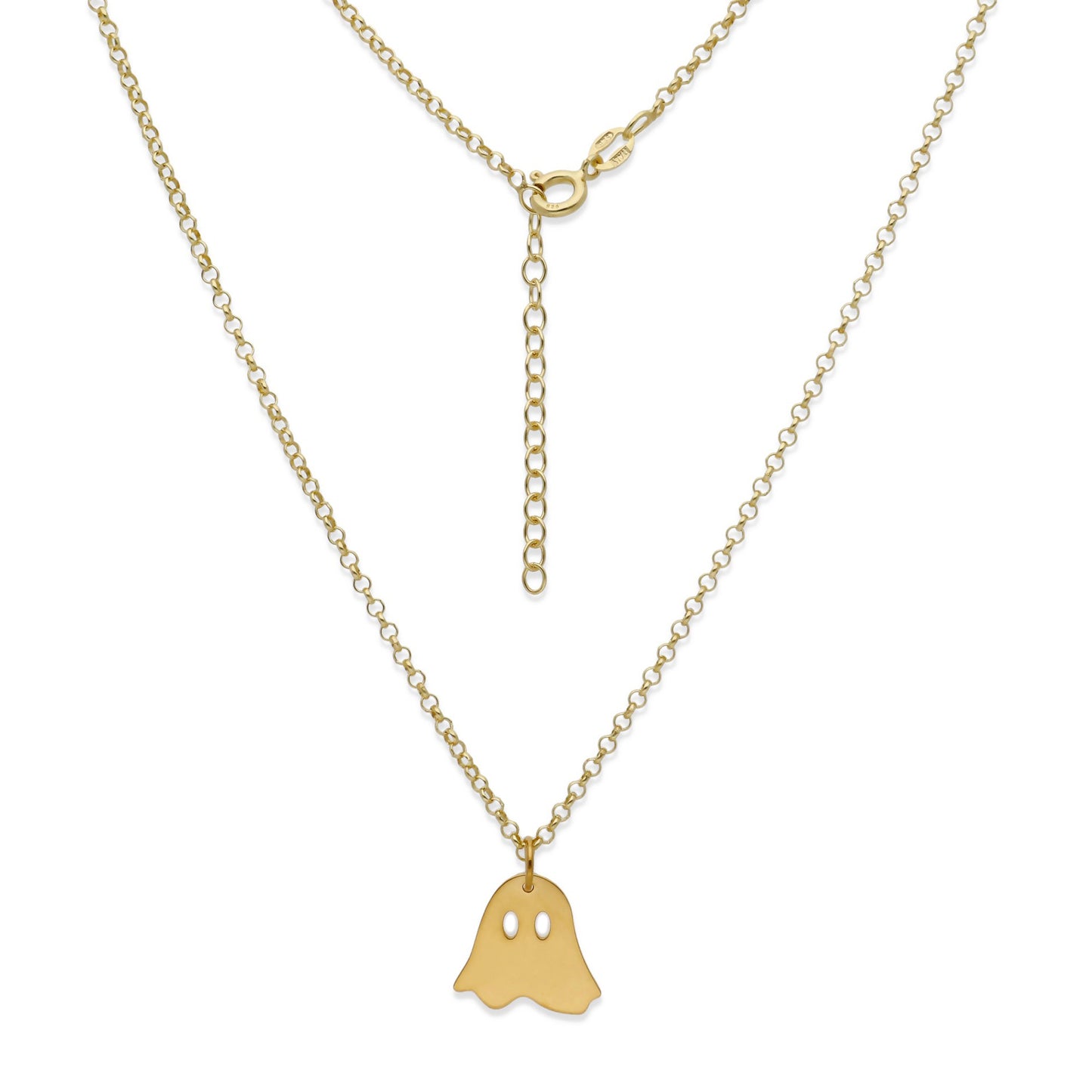 Collar Nombre Fantasma en Plata 925 Y Baño Oro 18k