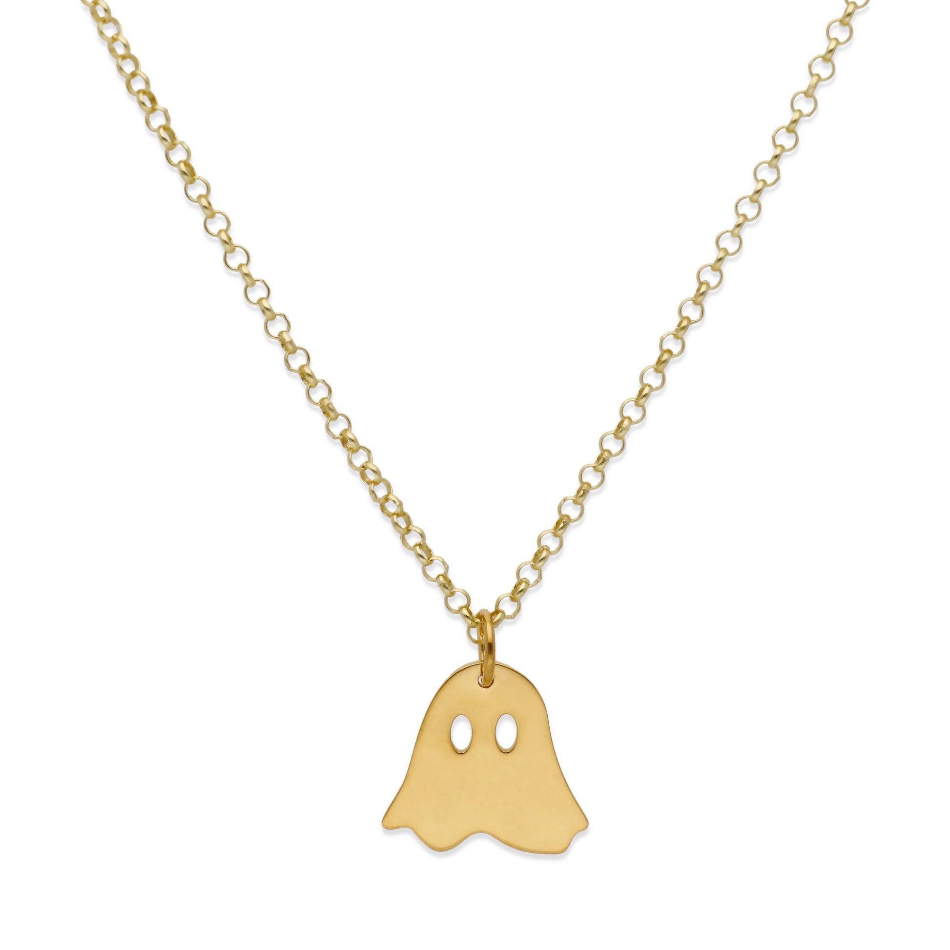Collar Nombre Fantasma en Plata 925 Y Baño Oro 18k