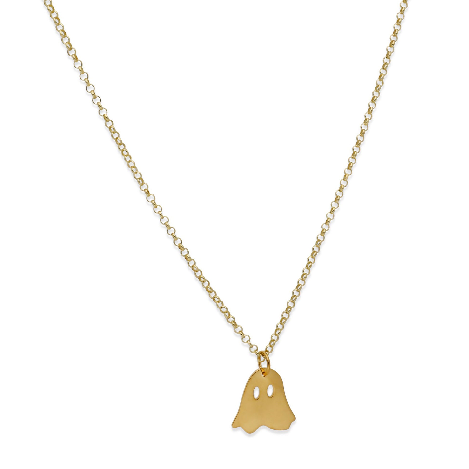 Collar Nombre Fantasma en Plata 925 y Baño Oro Rosa 18k