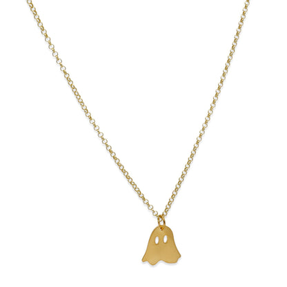 Collar Nombre Fantasma en Plata 925 y Baño Oro Rosa 18k
