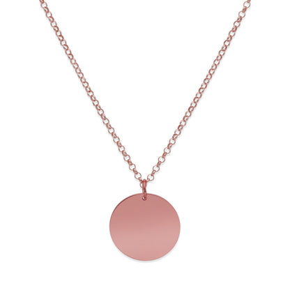 Collar Nombre Dije Calabaza en Plata 925 y Baño Oro Rosa 18k