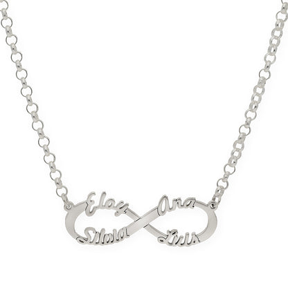 Colgante Infinito con Nombres de Plata 925