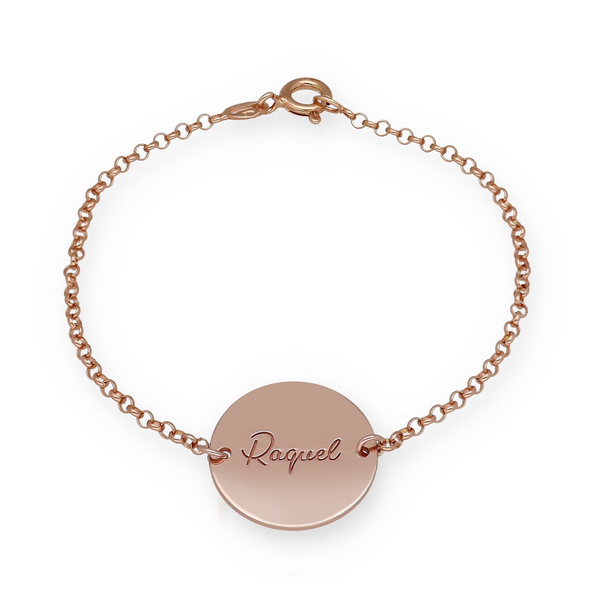 Pulsera Dije Nara Corazón con Nombres y fecha en Plata 925 con Baño de Oro 18k