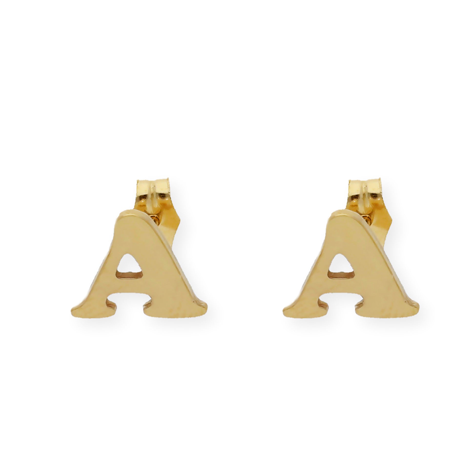 Pendiente Selene Inicial en Plata 925 y Baño Oro rosa 18k