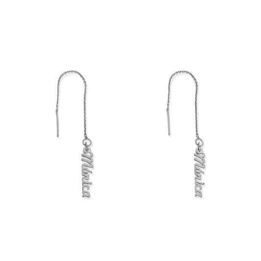 Pendientes Hera colgantes Nombre en Plata 925