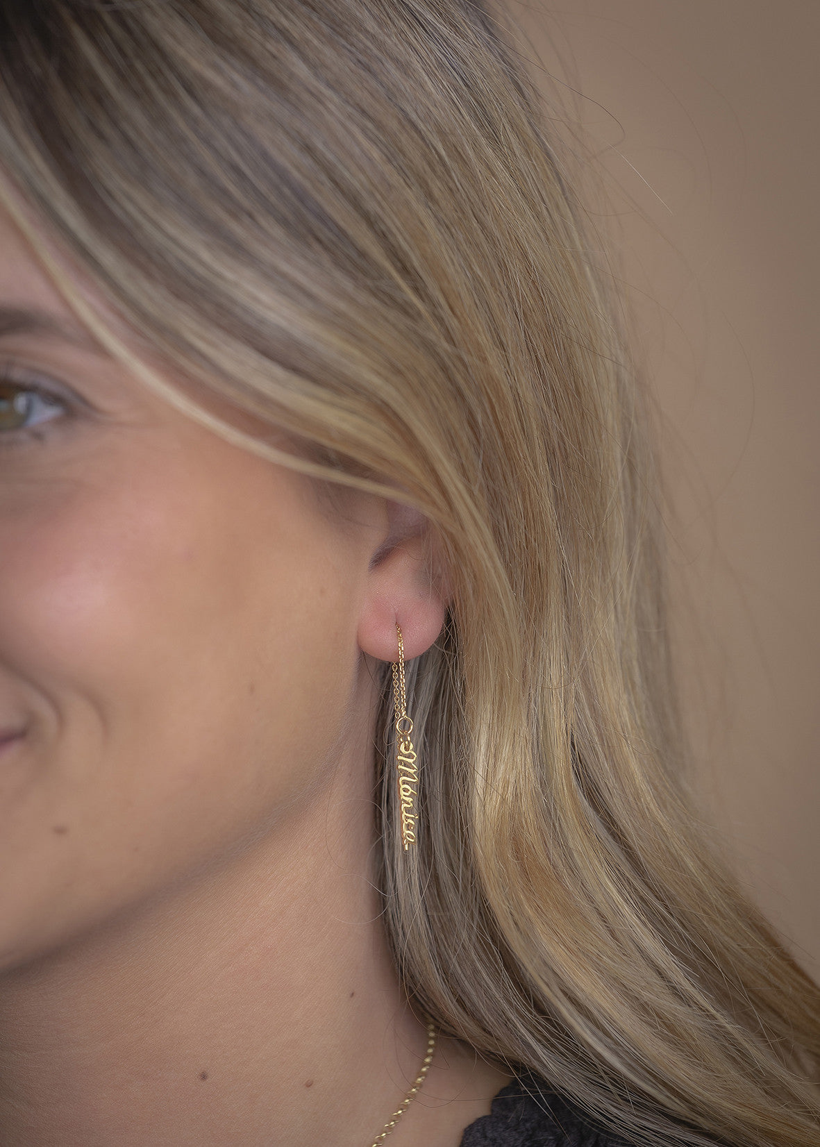 Pendientes Hera colgantes Nombre en Plata 925