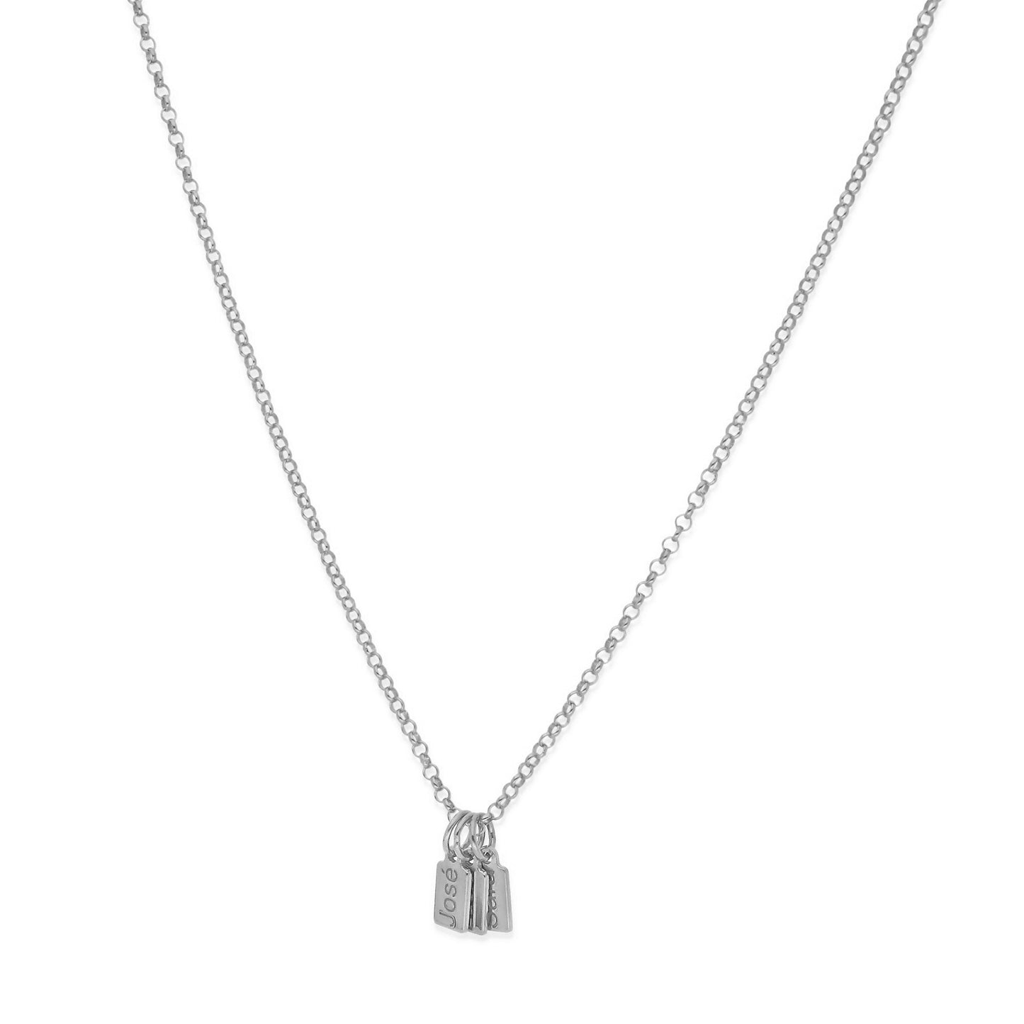 Collar Vesta nombres en Plata 925 y Baño Oro 18k