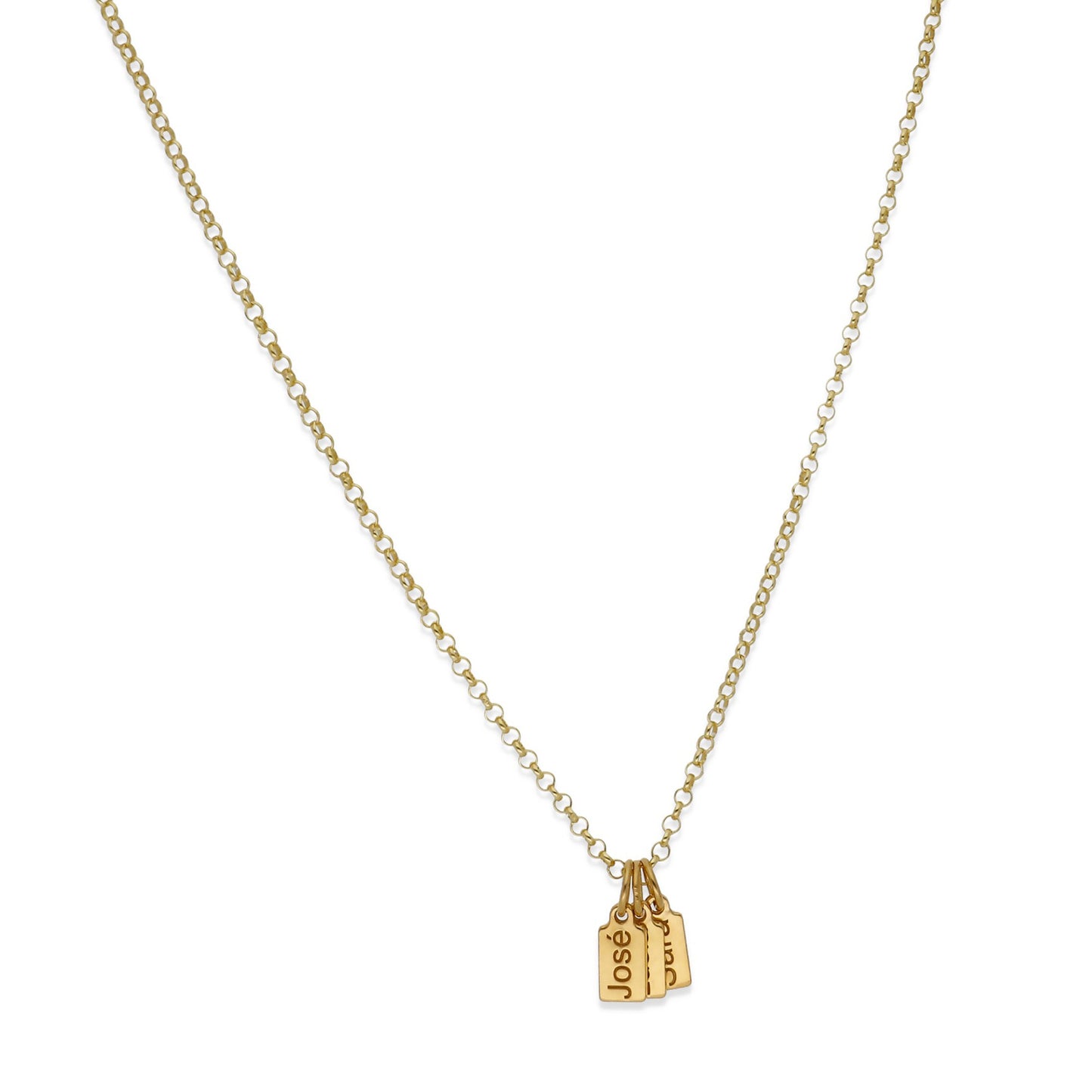 Collar Vesta nombres en Plata 925 y Baño Oro 18k