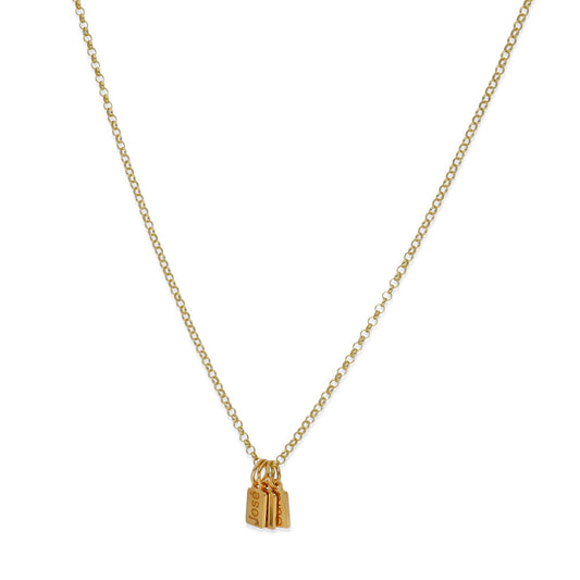 Collar Vesta nombres en Plata 925 y Baño Oro 18k