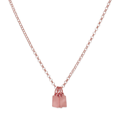 Collar Vesta nombres en Plata 925 y Baño Oro 18k