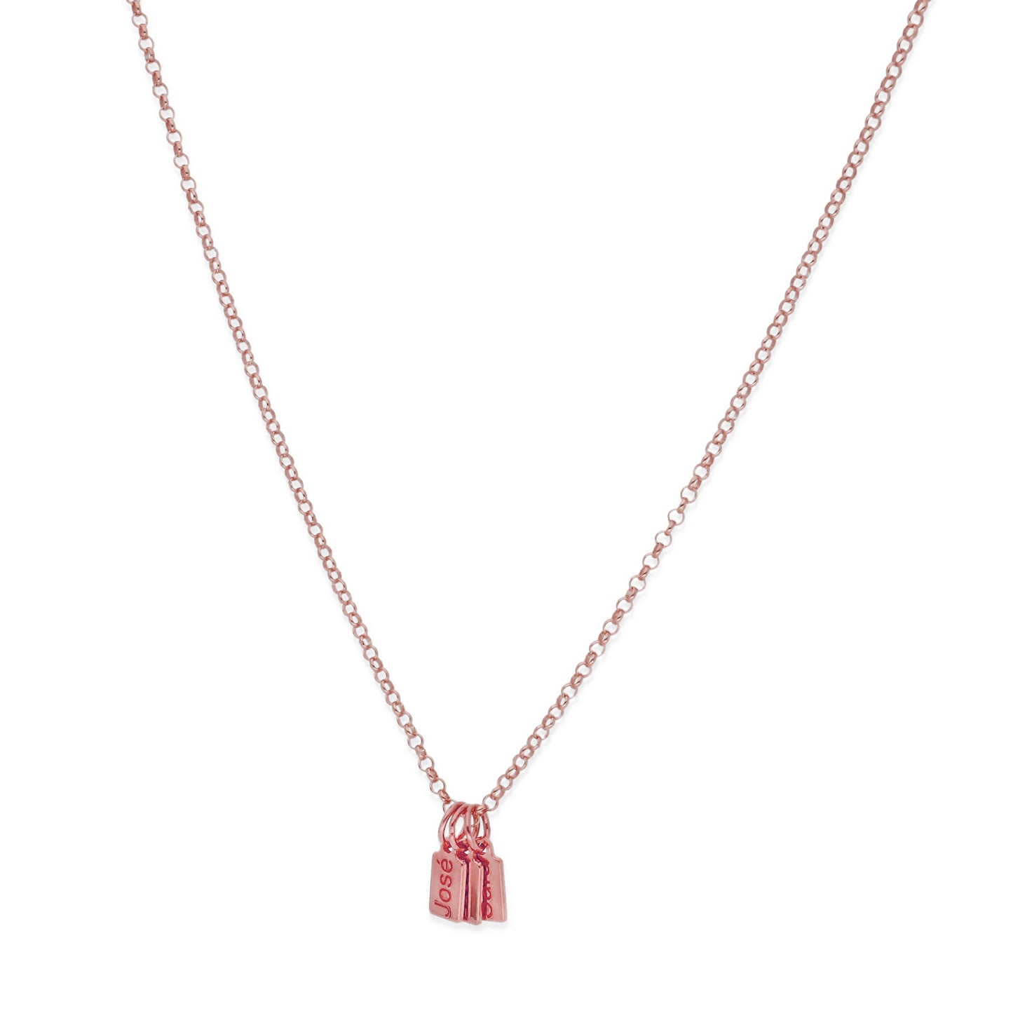 Collar Vesta nombres en Plata 925 y Baño Oro 18k