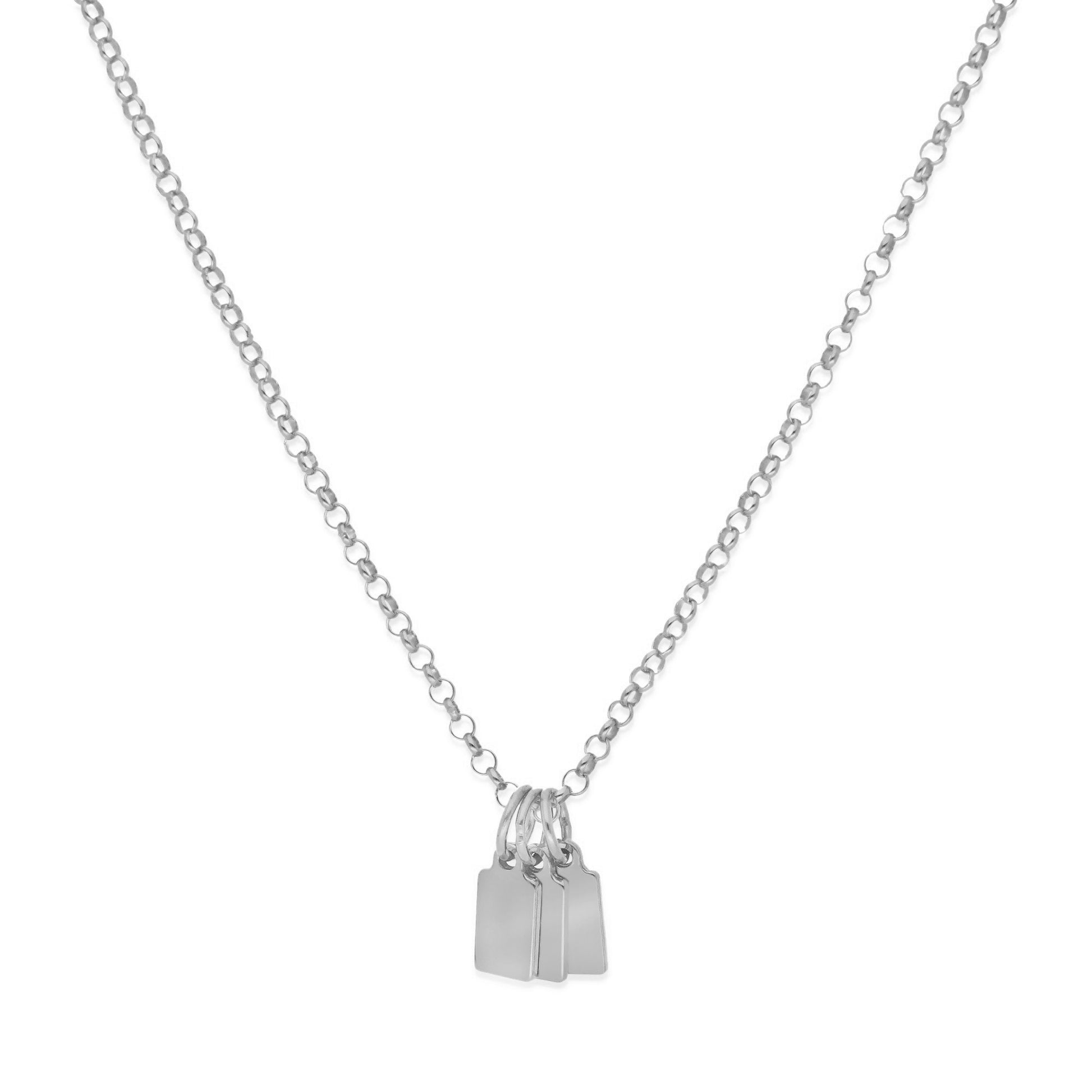 Collar Vesta nombres en Plata 925 y Baño Oro rosa 18k