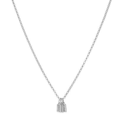Collar Vesta nombres en Plata 925 y Baño Oro rosa 18k
