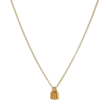 Collar Vesta nombres en Plata 925 y Baño Oro rosa 18k