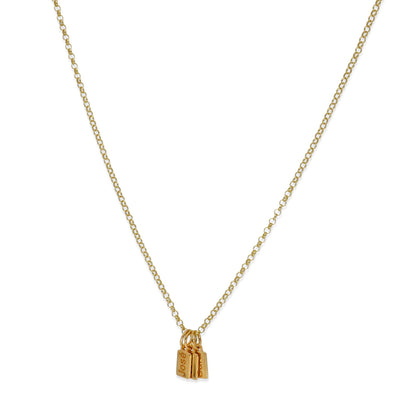 Collar Vesta nombres en Plata 925 y Baño Oro rosa 18k