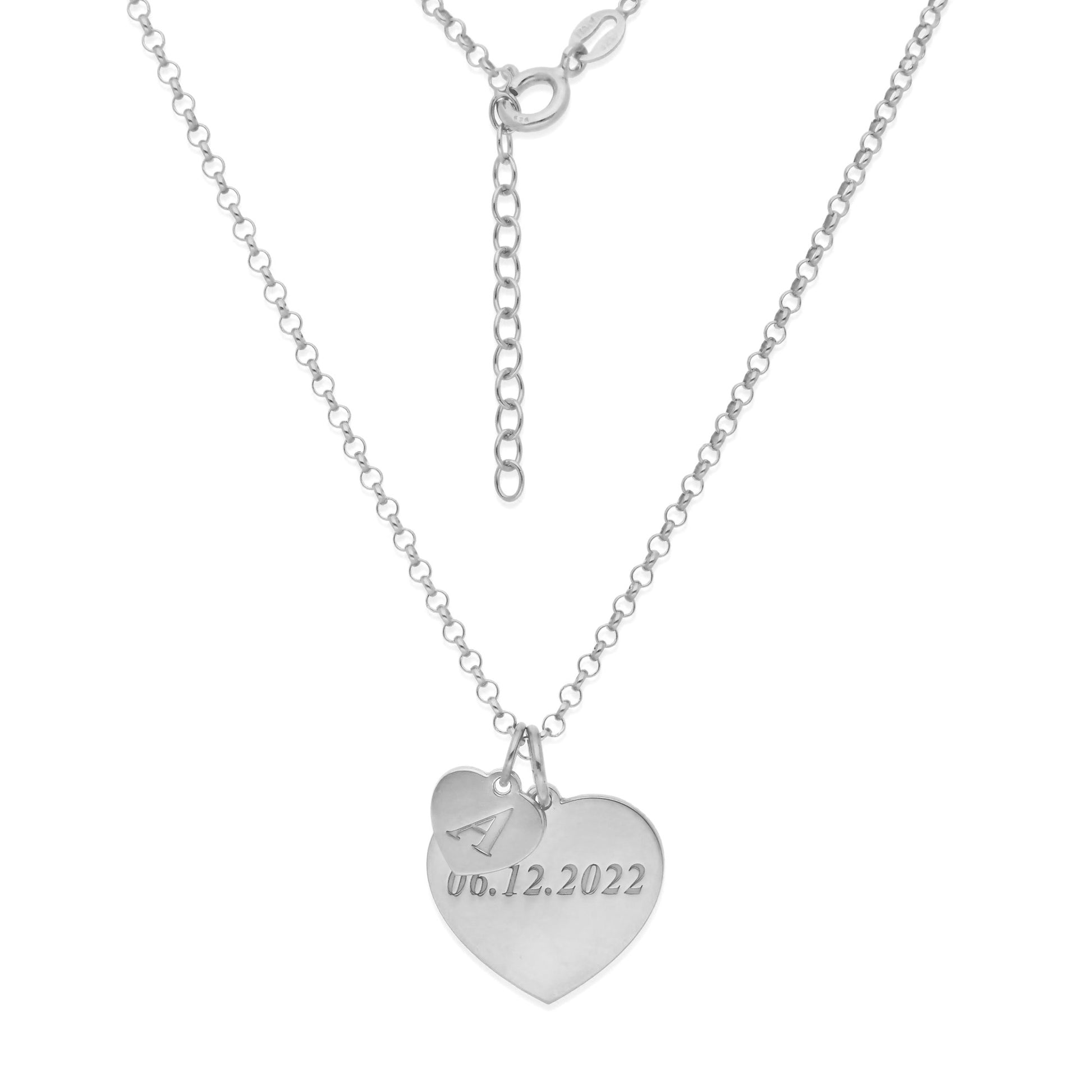 Collar Eternity 2 Corazones en Plata 925