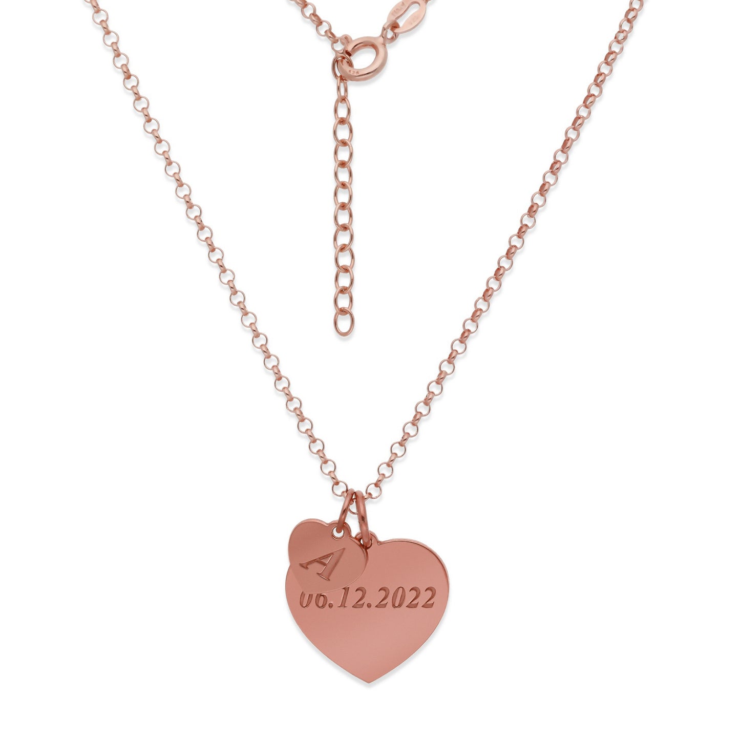 Collar Eternity 2 Corazones en Plata 925