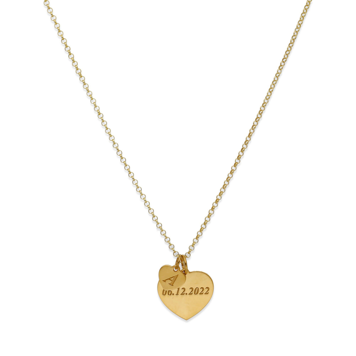 Collar Eternity 2 Corazones en Plata 925 y Baño Oro 18k