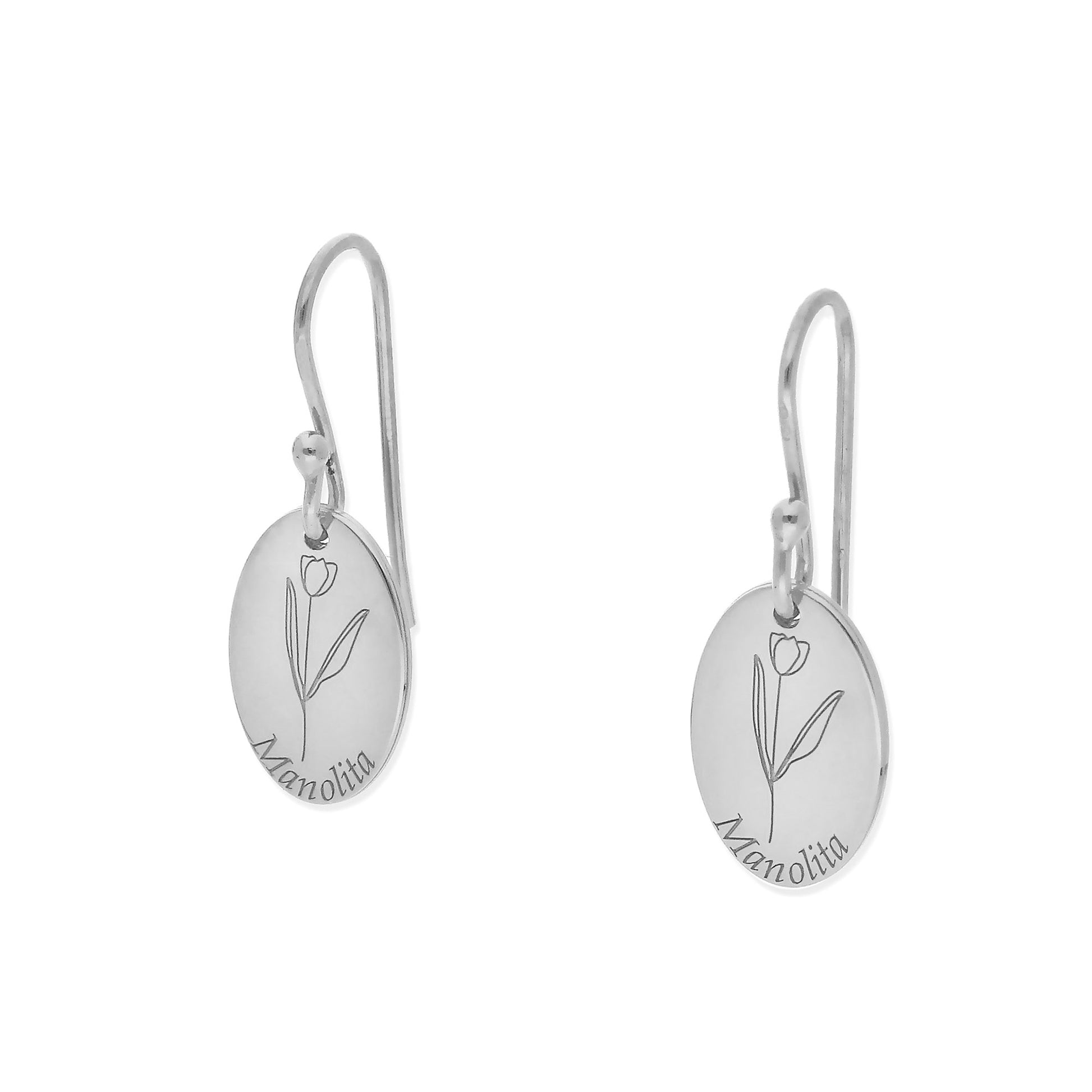 Pendientes Asha Nombre en Plata 925