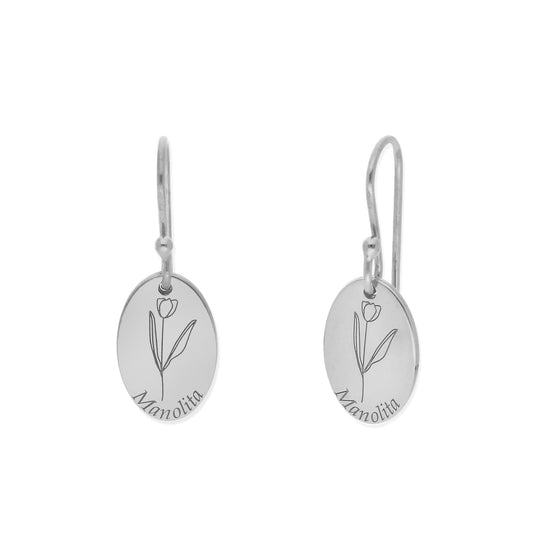 Pendientes Asha Nombre en Plata 925