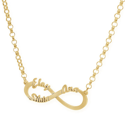 Colgante Infinito con Nombres de Plata 925