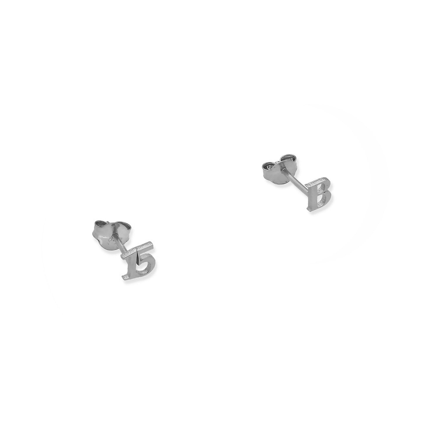 Pendientes Juliet Inicial y Número en Plata 925