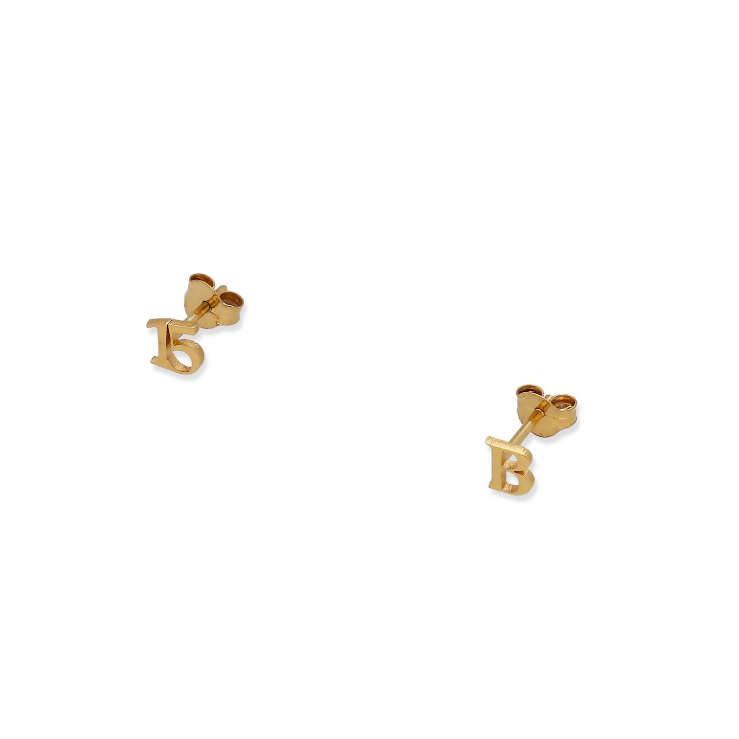 Pendientes Juliet Inicial y Número en Plata 925 y Baño Oro 18k
