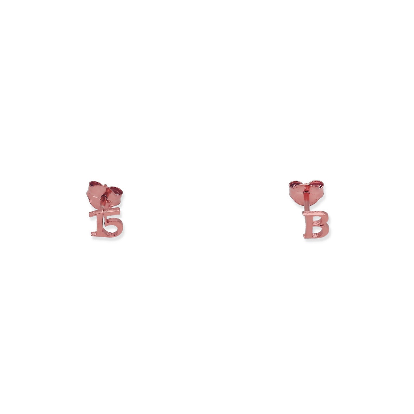 Pendientes Juliet Inicial y Número en Plata 925 y Baño Oro 18k