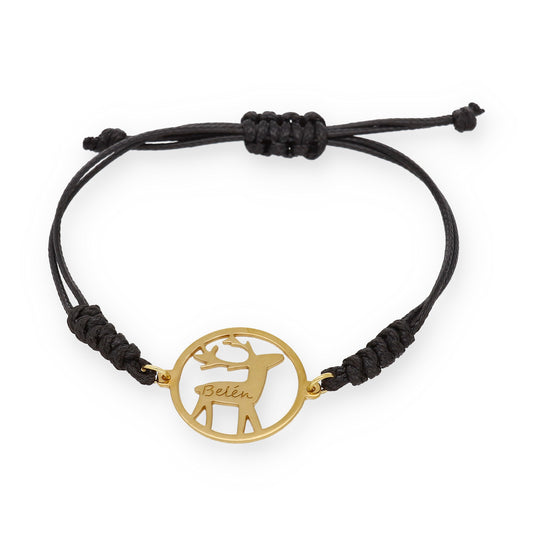 Pulsera Reno Macramé en Plata de Ley 925 y Baño Oro 18k