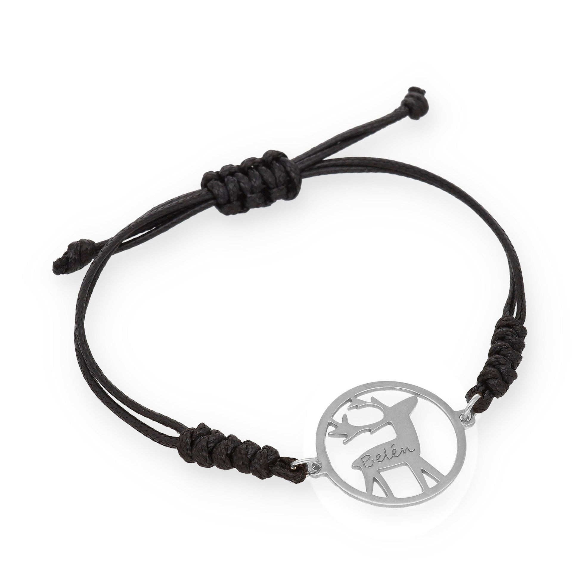 Pulsera Reno Macramé en Plata de Ley 925 y Baño Oro rosa 18k