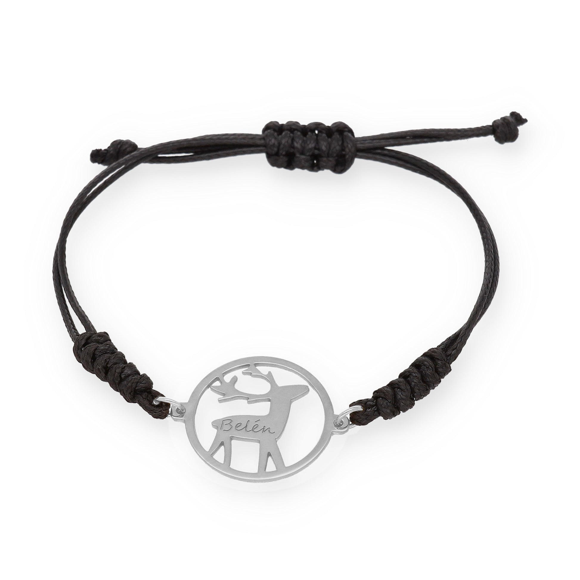 Pulsera Reno Macramé en Plata de Ley 925 y Baño Oro rosa 18k