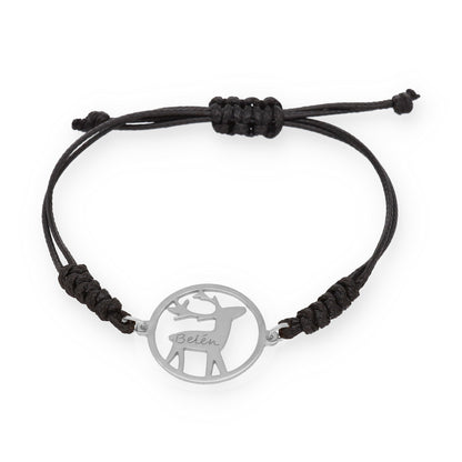 Pulsera Reno Macramé en Plata de Ley 925 y Baño Oro rosa 18k