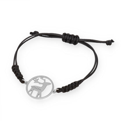 Pulsera Reno Macramé en Plata de Ley 925 y Baño Oro rosa 18k