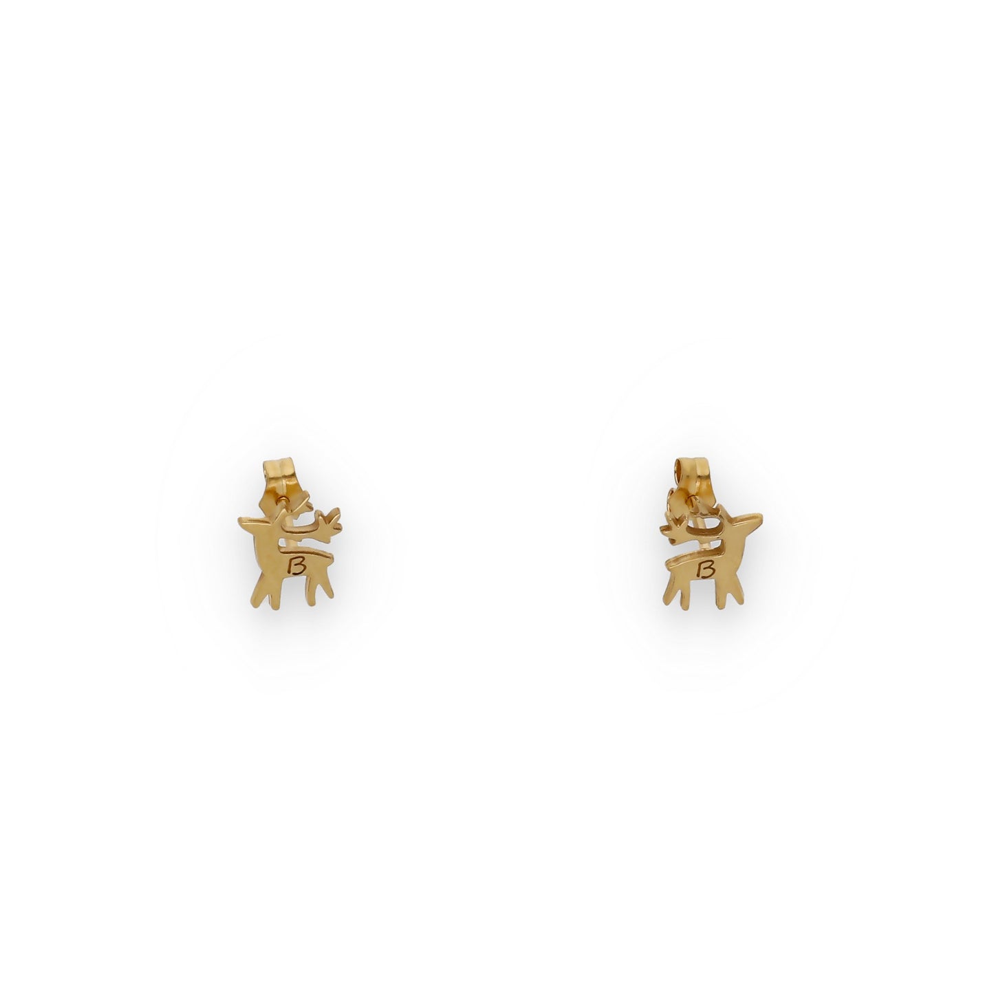 Pendientes Reno Inicial en Plata de Ley 925 y baño Oro rosa 18k