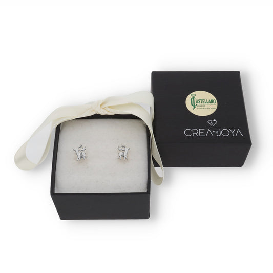 Pendientes Reno Inicial en Plata de Ley 925