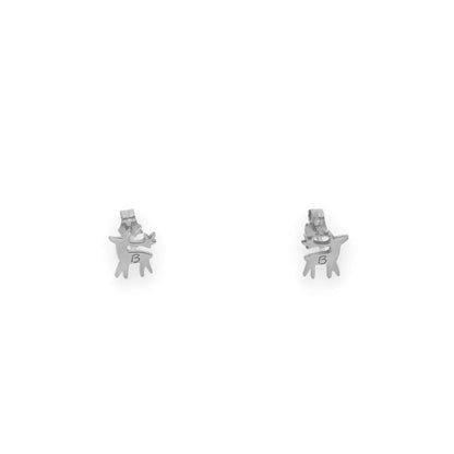 Pendientes Reno Inicial en Plata de Ley 925