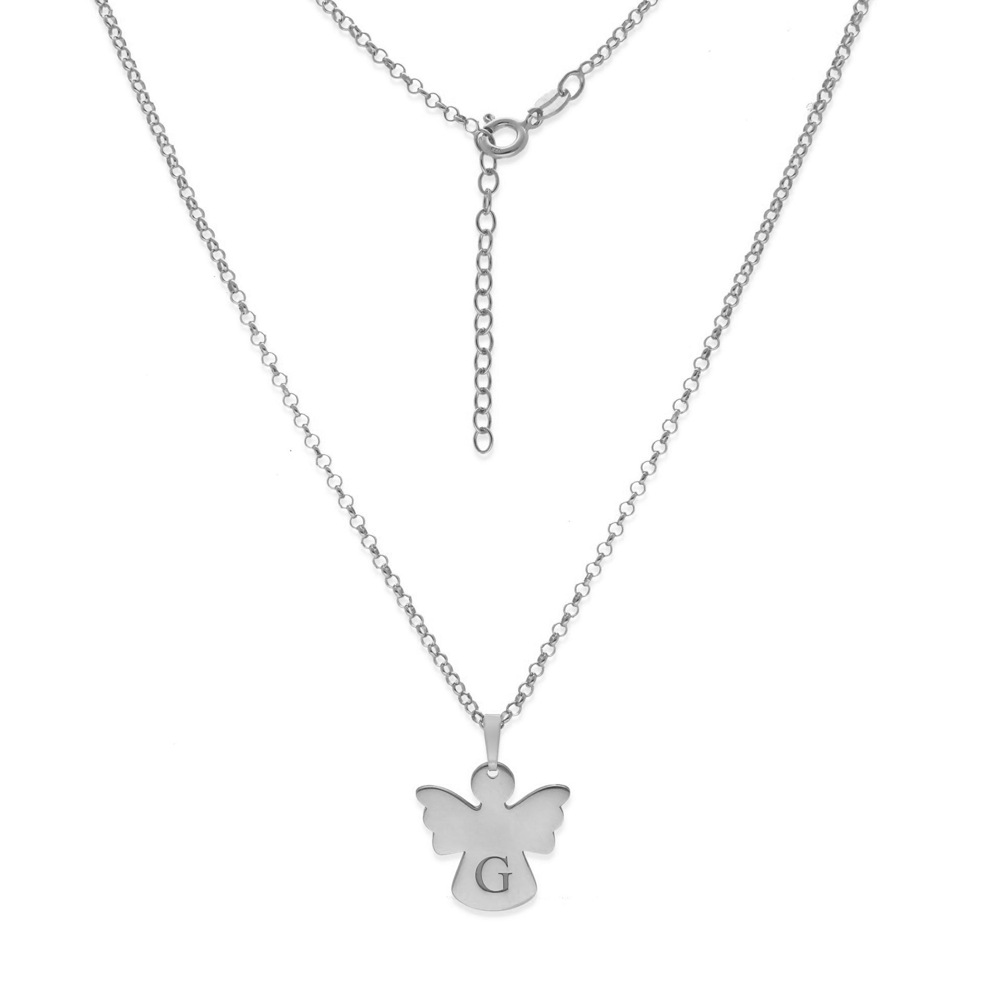 Colgante Ángel Inicial en Plata 925