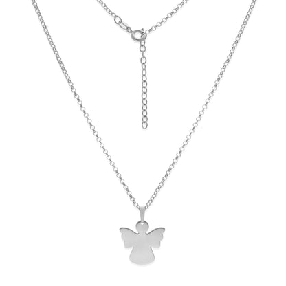Colgante Ángel Inicial en Plata 925 y Baño Oro 18k