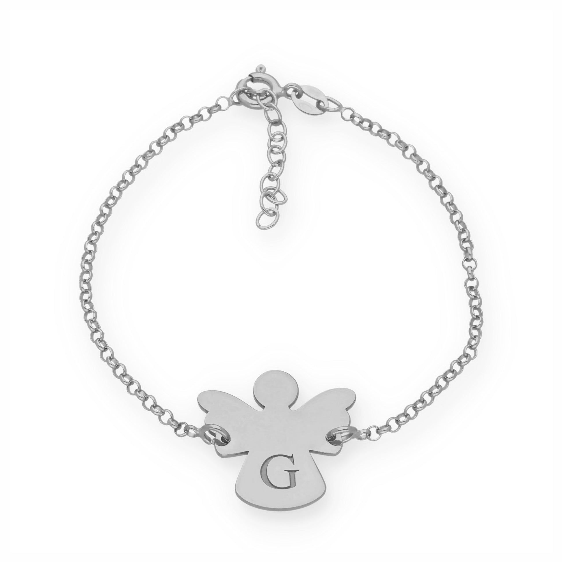 Pulsera Ángel Inicial en Plata de Ley 925