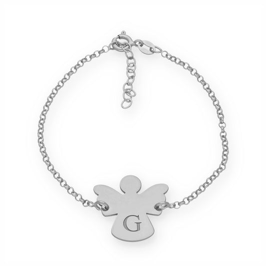 Pulsera Ángel Inicial en Plata de Ley 925