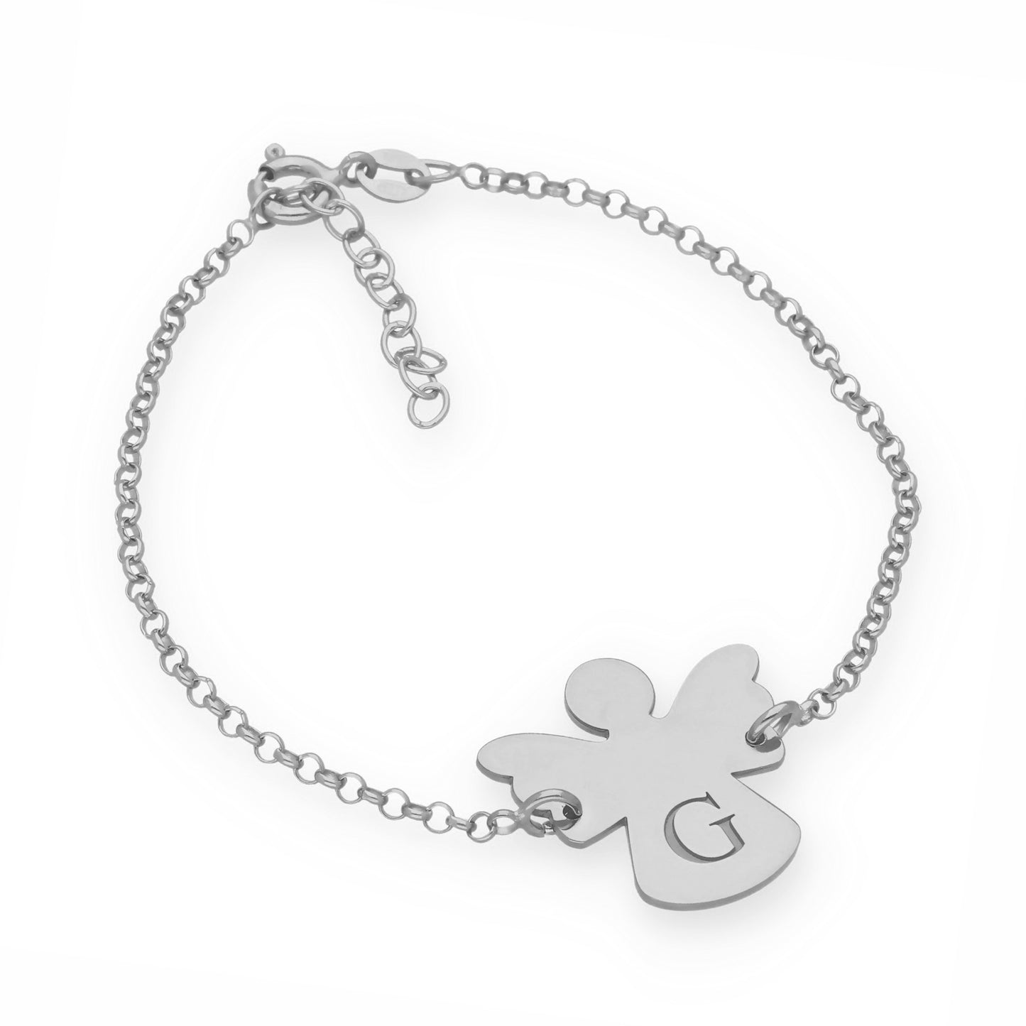 Pulsera Ángel Inicial en Plata de Ley 925