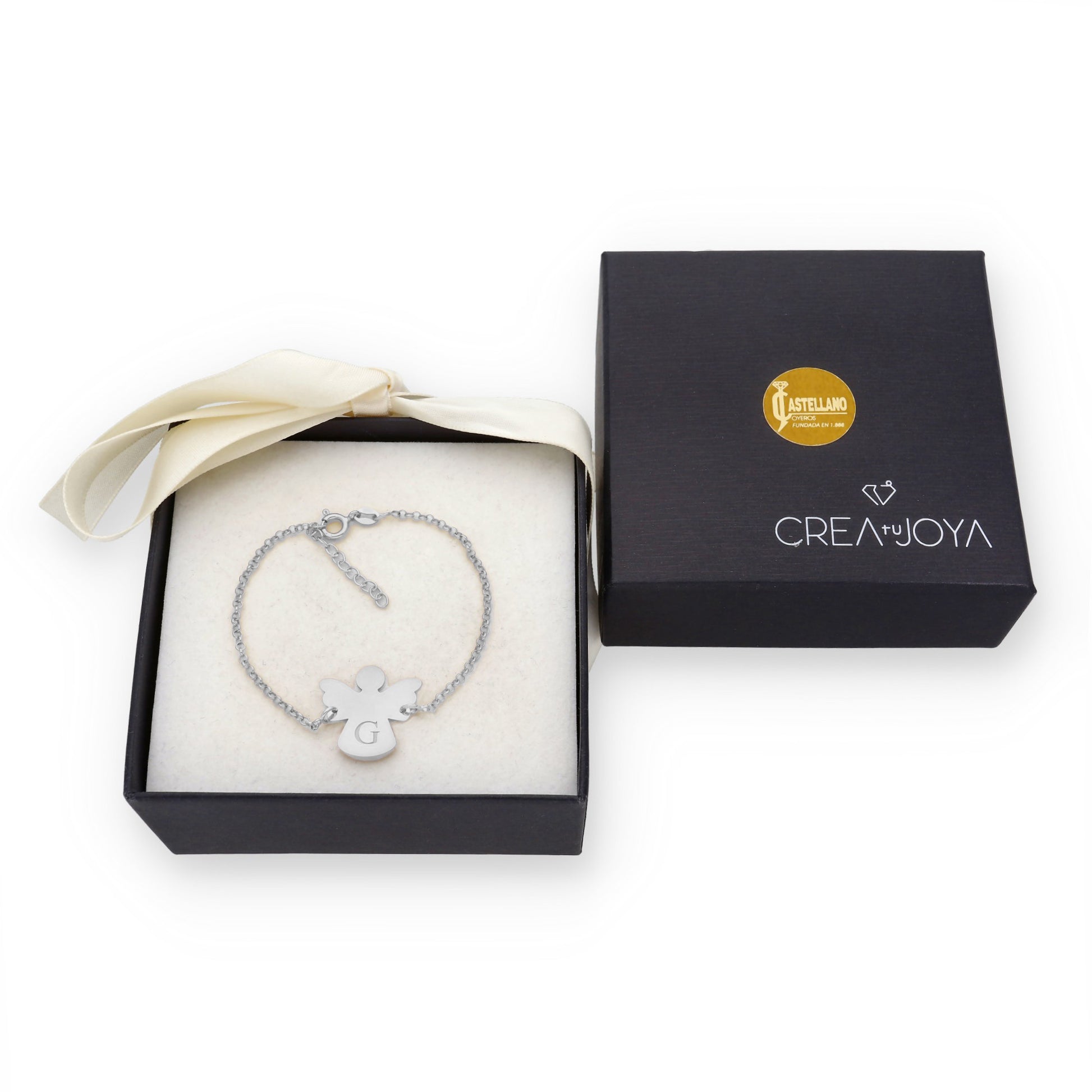 Pulsera Ángel Inicial en Plata de Ley 925