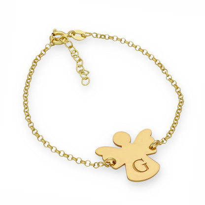 Pulsera Ángel Inicial en Plata de Ley 925