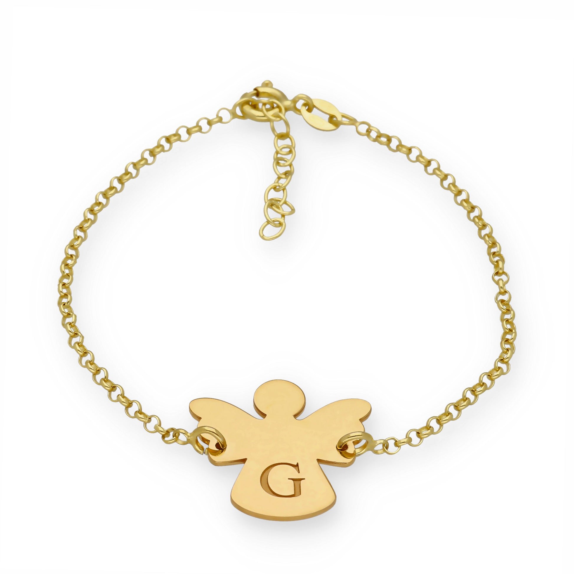Pulsera Ángel Inicial en Plata de Ley 925