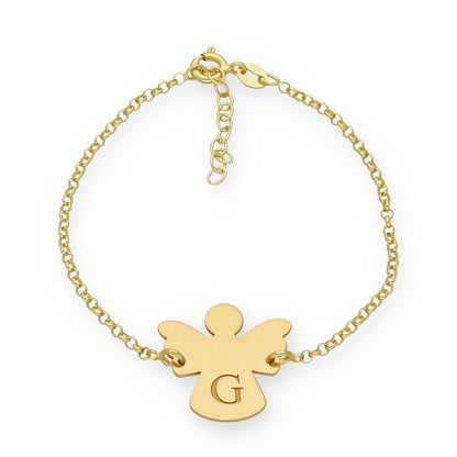 Pulsera Ángel Inicial en Plata de Ley 925